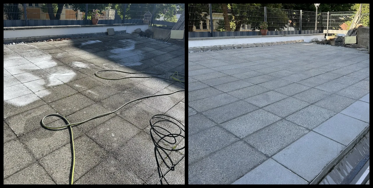 Vorher-Nachher Stein