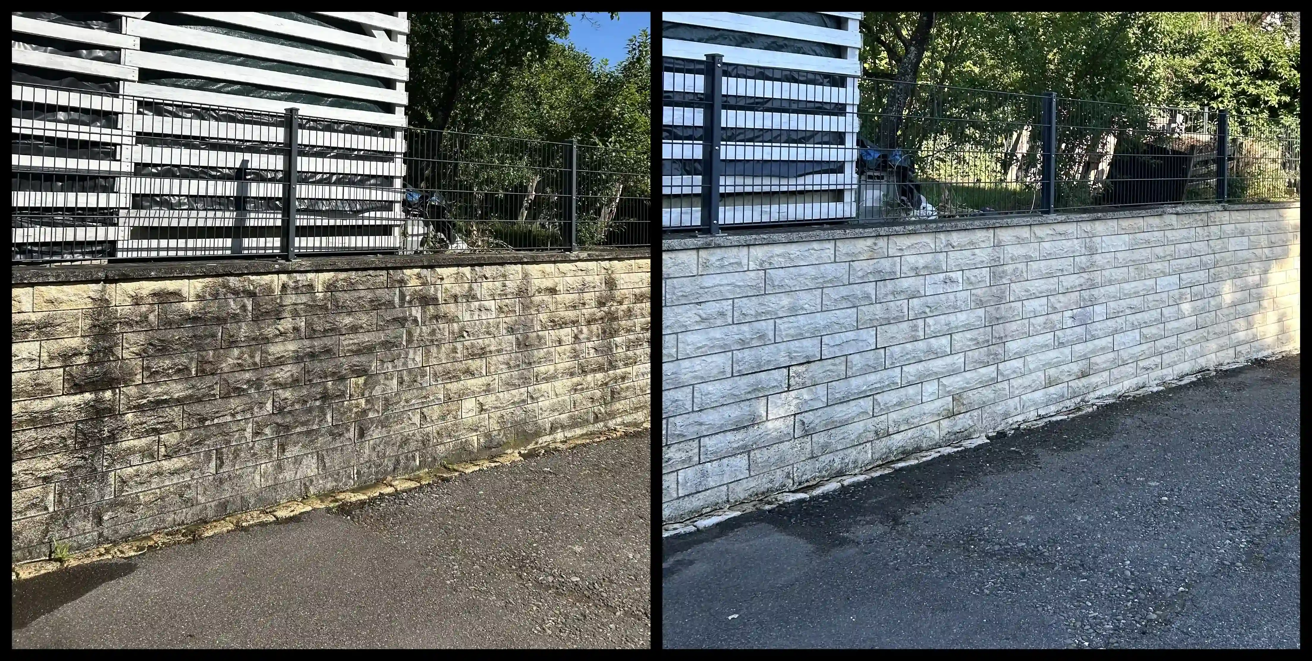 Vorher-Nachher Stein